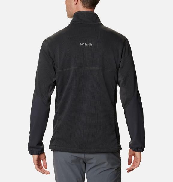 Columbia Powder Fleece Jacket Black For Men's NZ16789 New Zealand